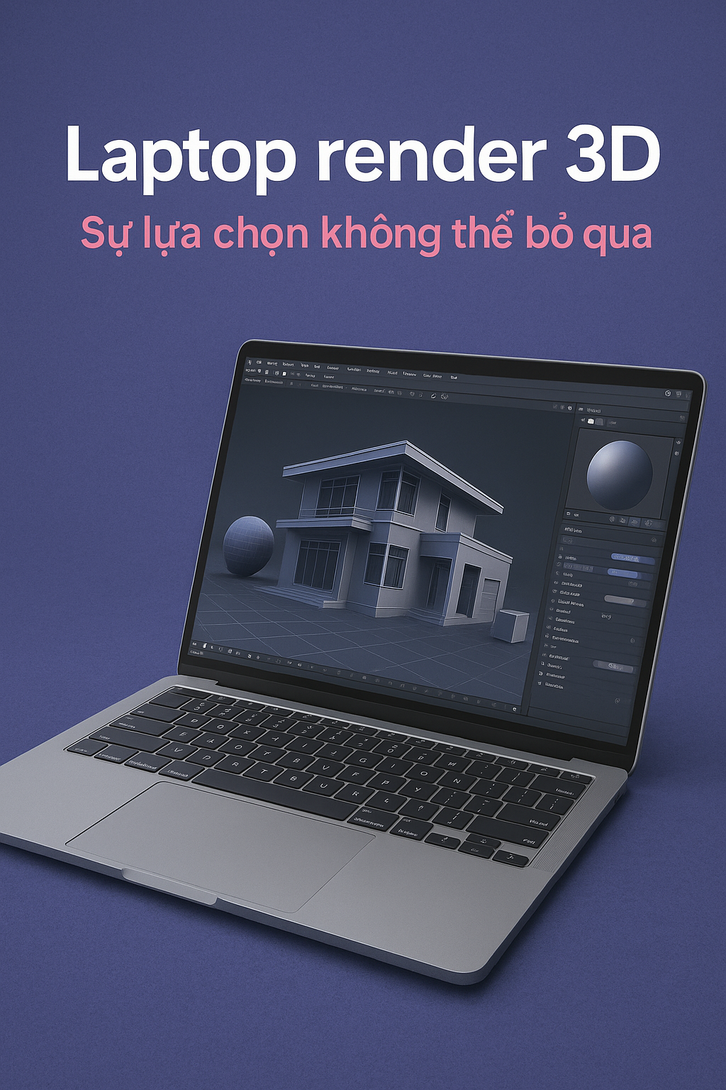 Laptop render 3D – Sự lựa chọn không thể bỏ qua