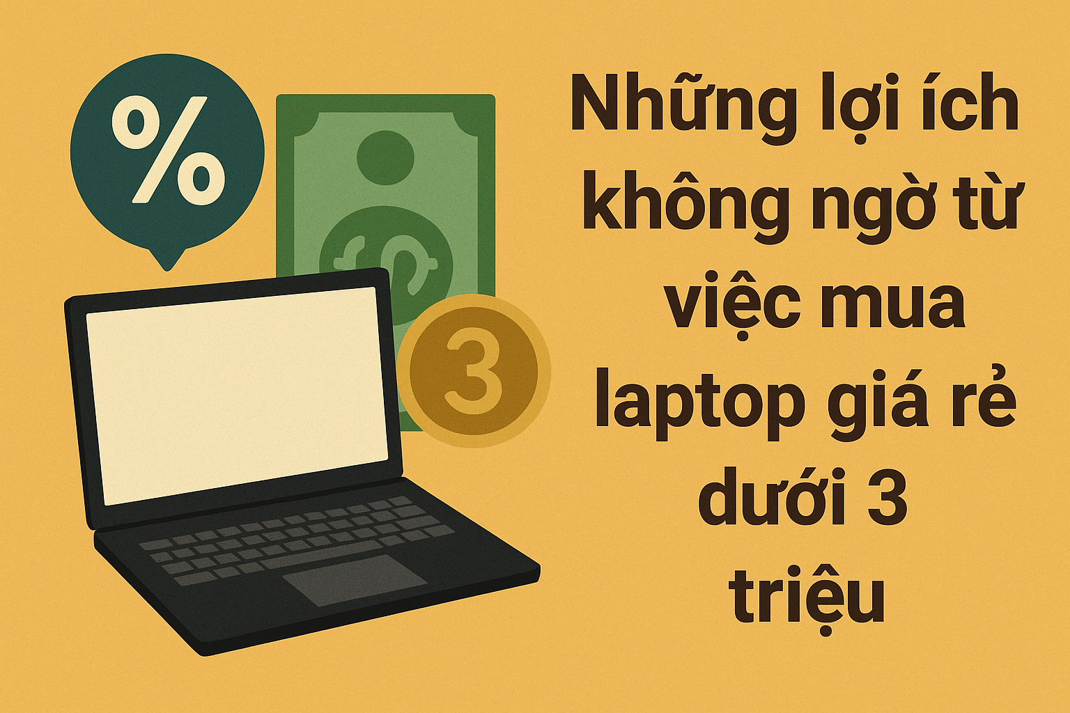 Những lợi ích không ngờ từ việc mua laptop giá rẻ dưới 3 triệu