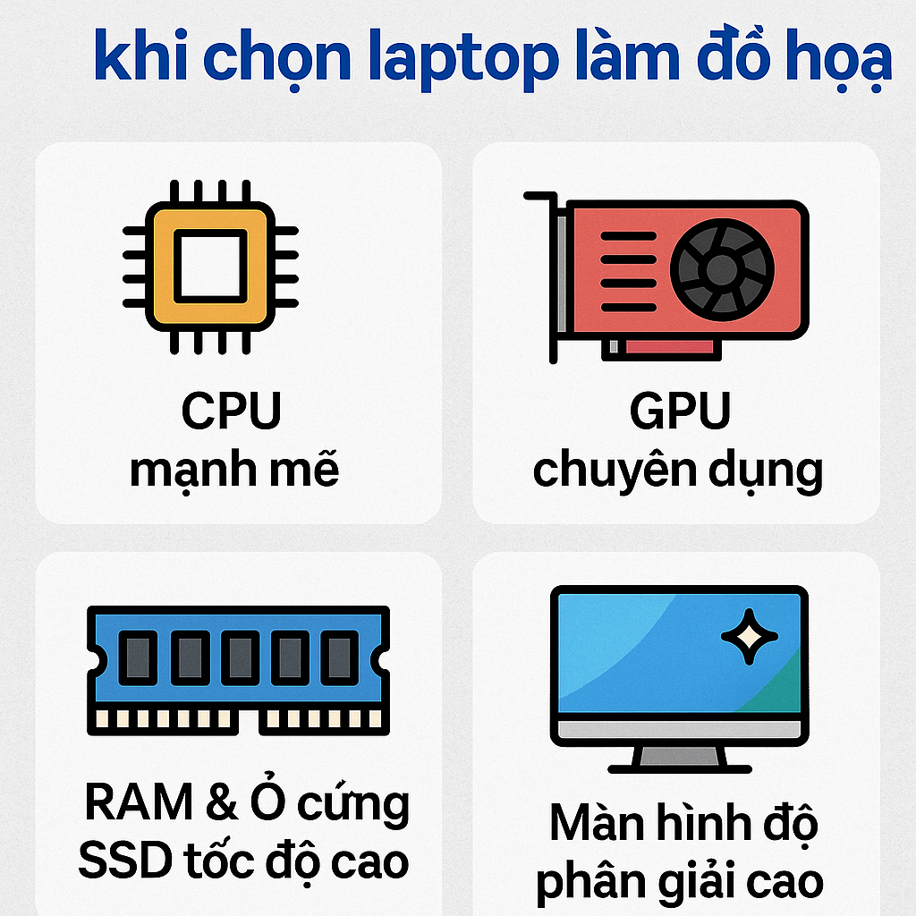   Những tiêu chí quan trọng khi chọn laptop làm đồ hoạ