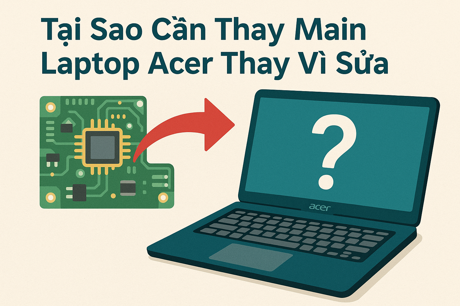 Tại Sao Cần Thay Main Laptop Acer Thay Vì Sửa