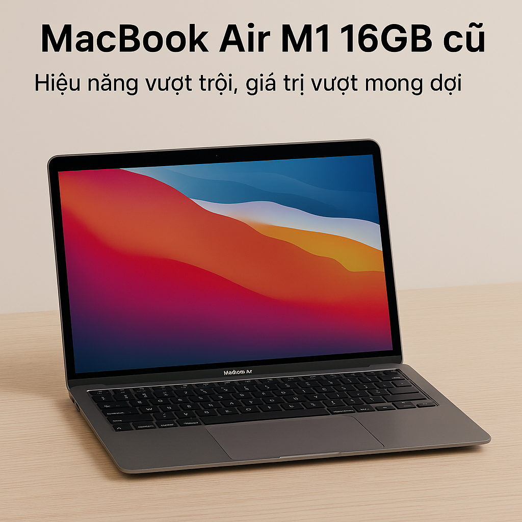 MacBook Air M1 16GB cũ – Hiệu năng vượt trội, giá trị vượt mong đợi