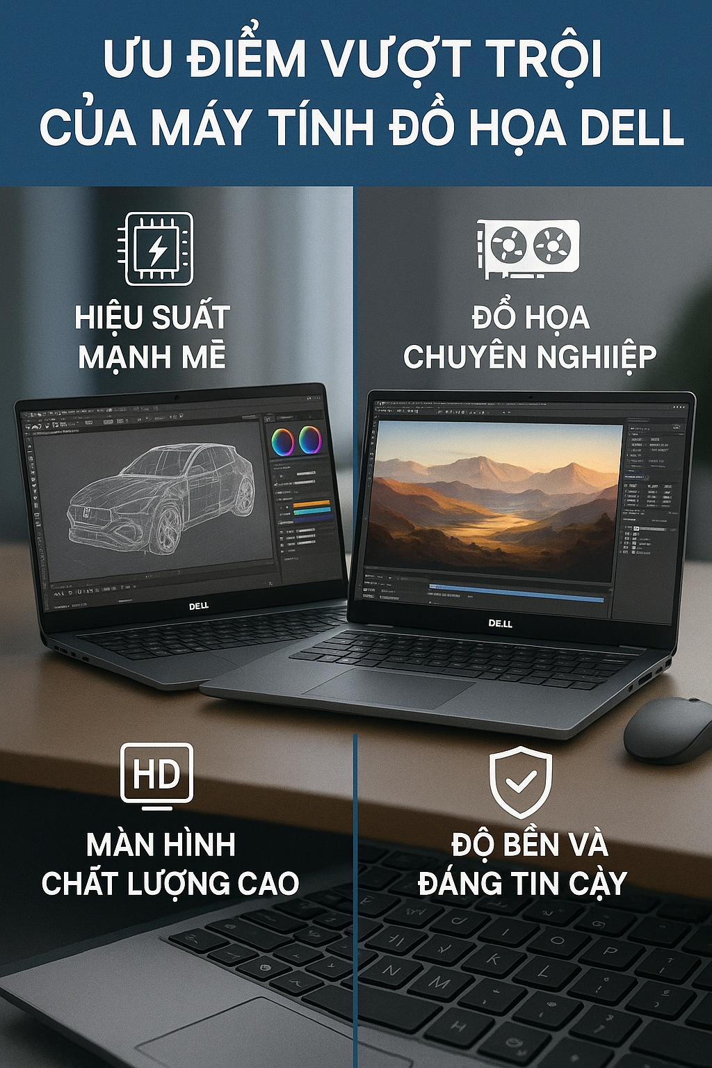   Ưu điểm vượt trội của máy tính đồ họa Dell