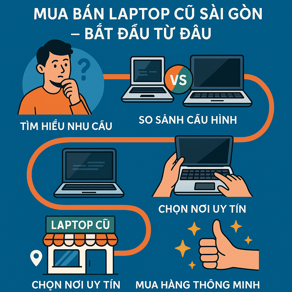 Mua bán laptop cũ Sài Gòn – bắt đầu từ đâu